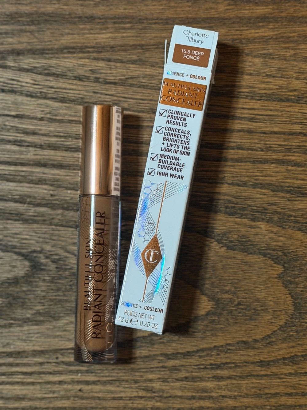 🆕 Charlotte Tilbury Beautiful Skin Radiant Concealer - 15.5 Deep Fonce
